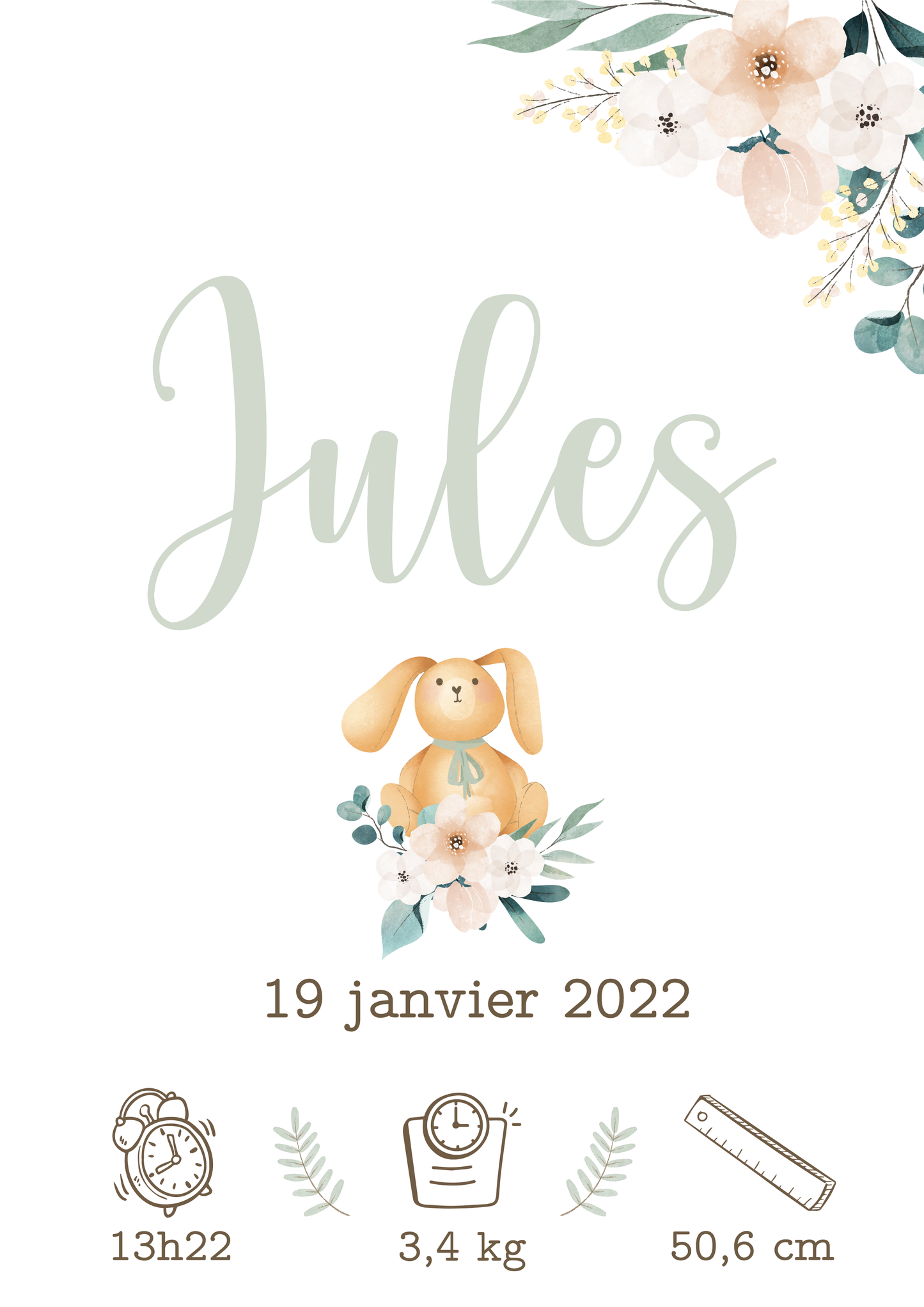 Affiche naissance - Douceur