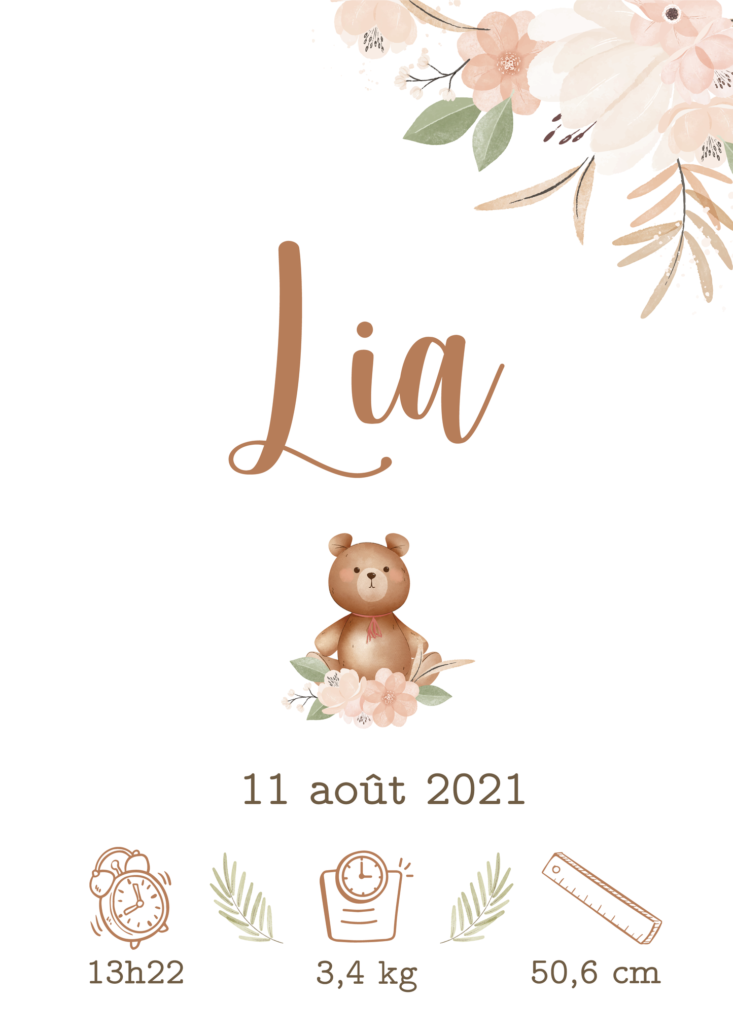 Affiche naissance - Douceur