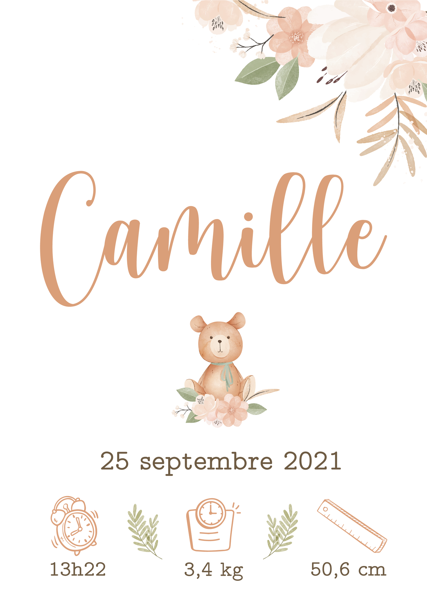 Affiche naissance - Douceur