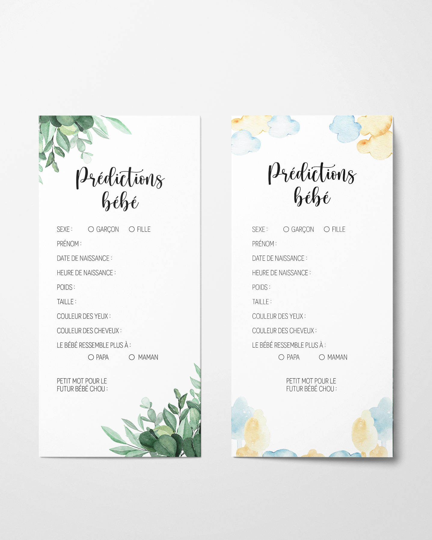 Carte prédictions bébé