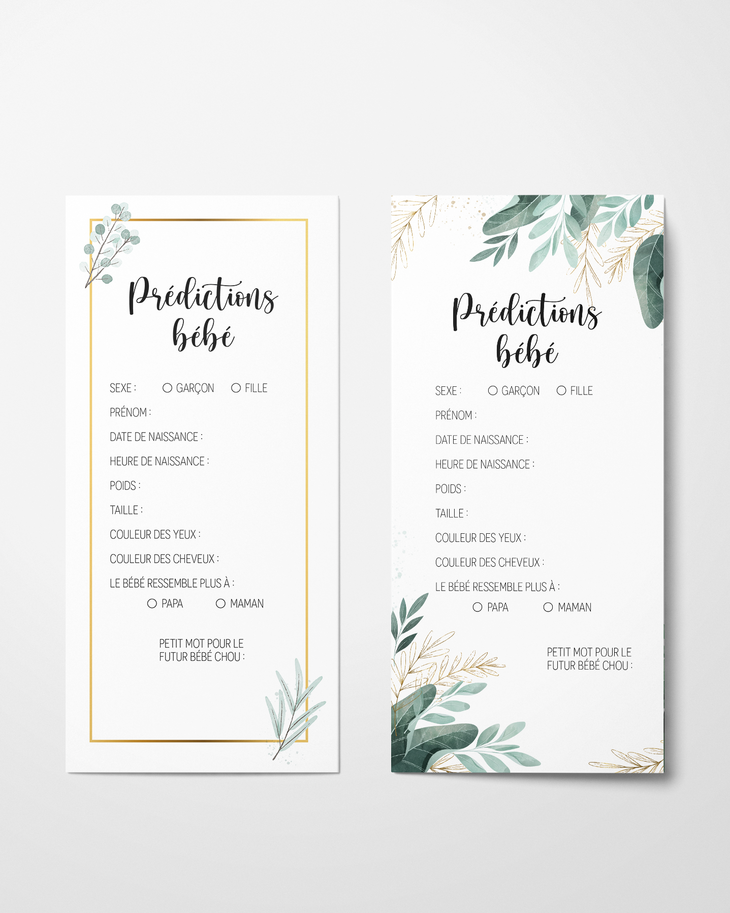 Carte prédictions bébé