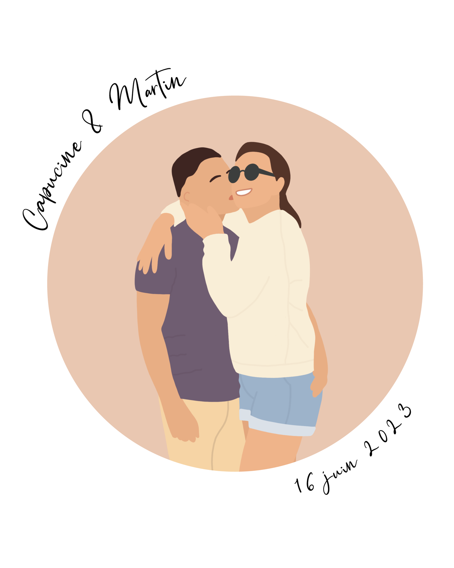 Logo mariage illustré