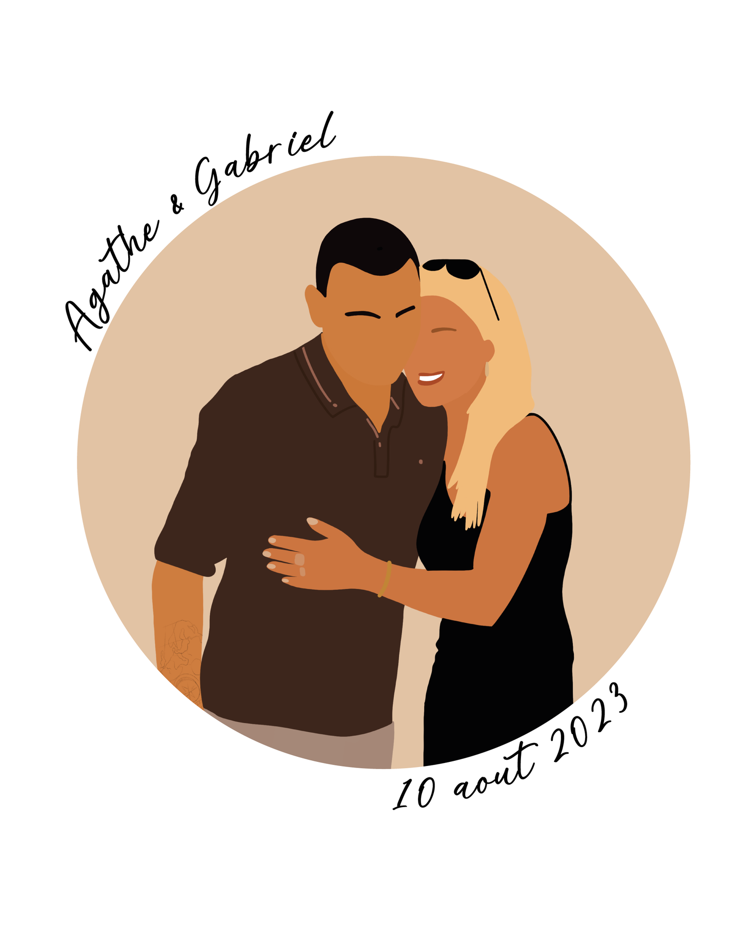 Logo mariage illustré
